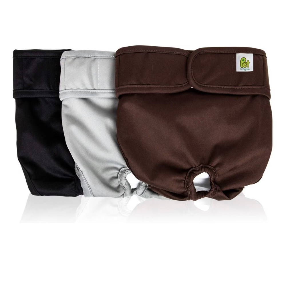 Pet Magasin Reusable Washable Dog Diapers, 3 count size large